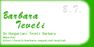 barbara teveli business card